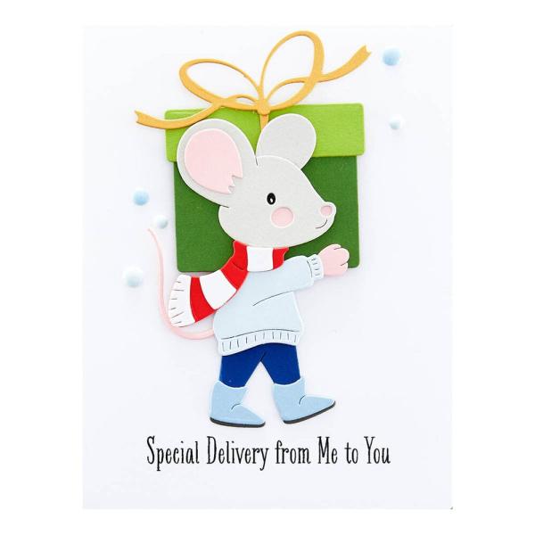 Spellbinders - Stanzschablone "Dancin' & Giftin' Mouse" Dies