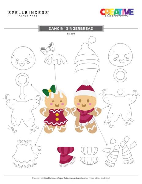 Spellbinders - Stanzschablone "Dancin' Gingerbread" Dies