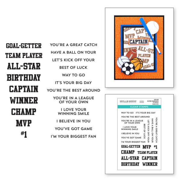 Spellbinders - Stempelset "All-Star Sentiments" Clear Stamps