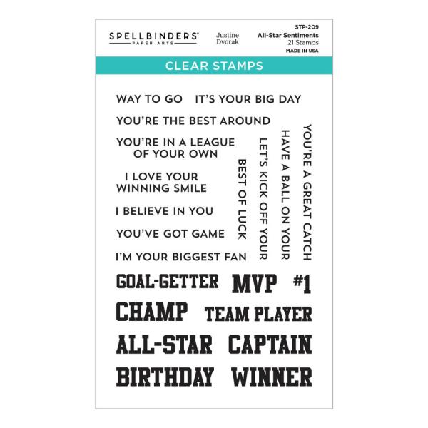 Spellbinders - Stempelset "All-Star Sentiments" Clear Stamps