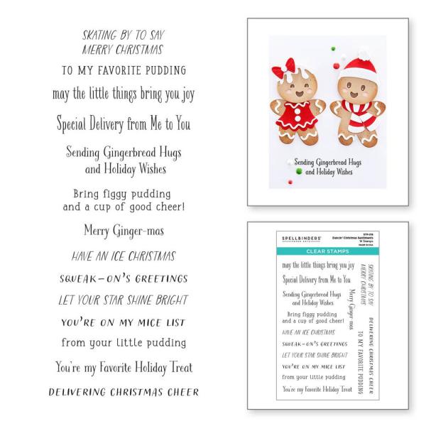 Spellbinders - Stempelset "Dancin' Christmas Sentiments" Clear Stamps