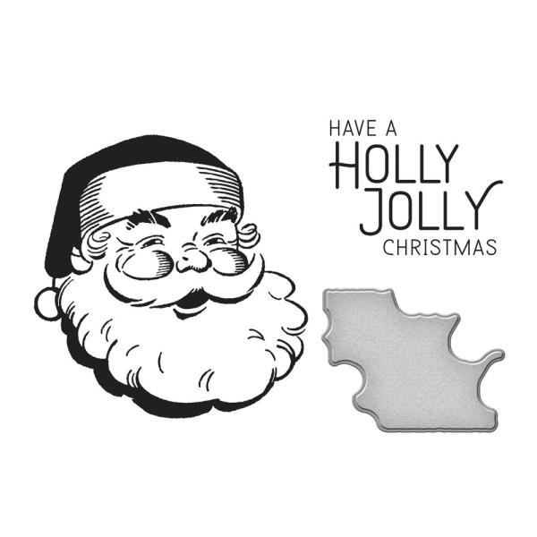 Spellbinders - Press Plate & Dies "Holly Jolly Santa"