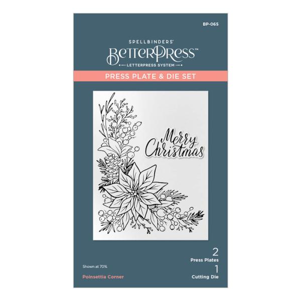 Spellbinders - Press Plate & Dies "Poinsettia Corner"