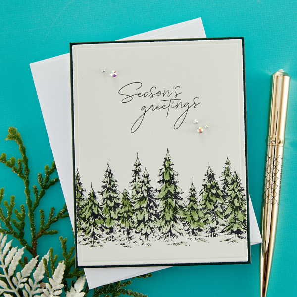 Spellbinders - Press Plate & Dies "Seasons Greetings Evergreens"