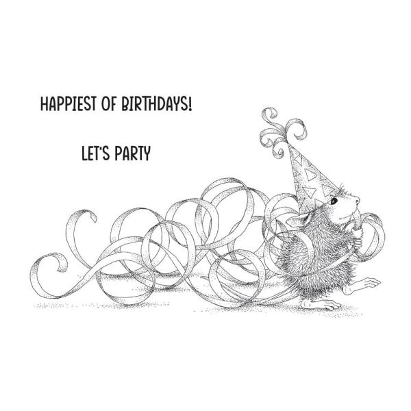 Spellbinders - Gummistempel Set "Party Streamers" Cling Stamp