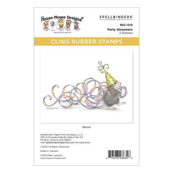 Spellbinders - Gummistempel Set "Party Streamers" Cling Stamp