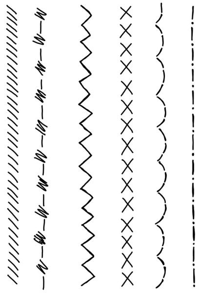 Woodware - Stempelset "Doodle Stitches" Clear Stamps Design by Jane Gill