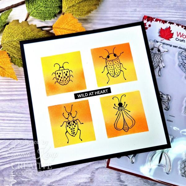 Woodware - Stempelset "Bug Doodles" Clear Stamps Design by Jane Gill