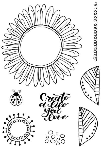 Woodware - Stempelset "Live Life" Clear Stamps Design by Jane Gill