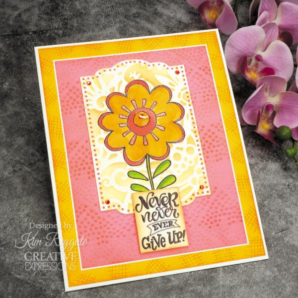 Woodware - Stempelset "Never Give Up" Clear Stamps Design by Jane Gill