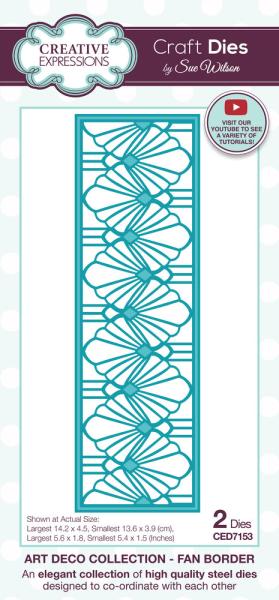 Creative Expressions - Stanzschablone "Fan Border" Craft Dies Design by Sue Wilson