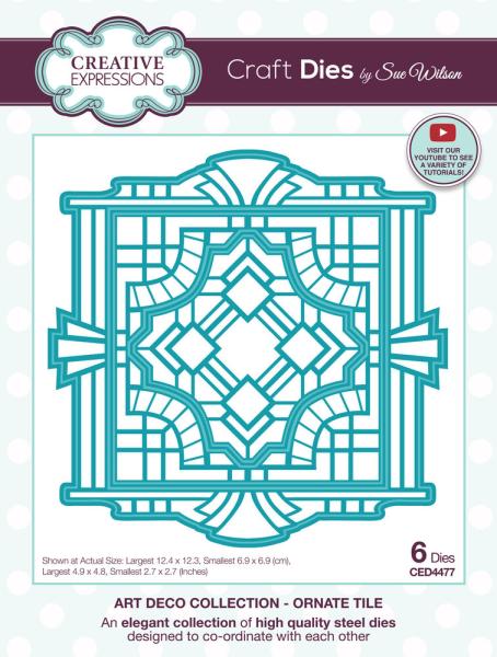 Creative Expressions - Stanzschablone "Ornate Tile" Craft Dies Design by Sue Wilson