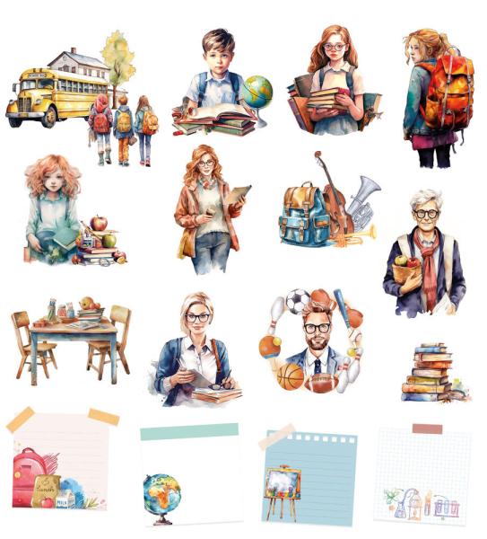 Papers For You - Stanzteile "Back to School" Die Cuts