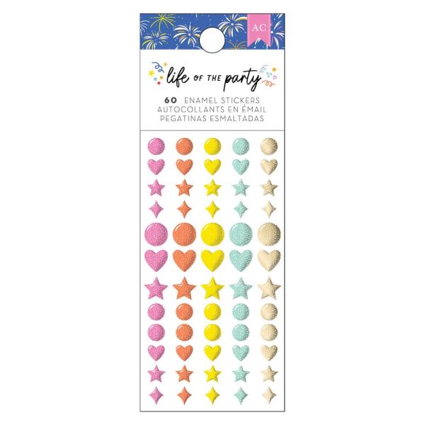 American Crafts - Enamel Dots "Iridescent Glitter" 60 Stk.