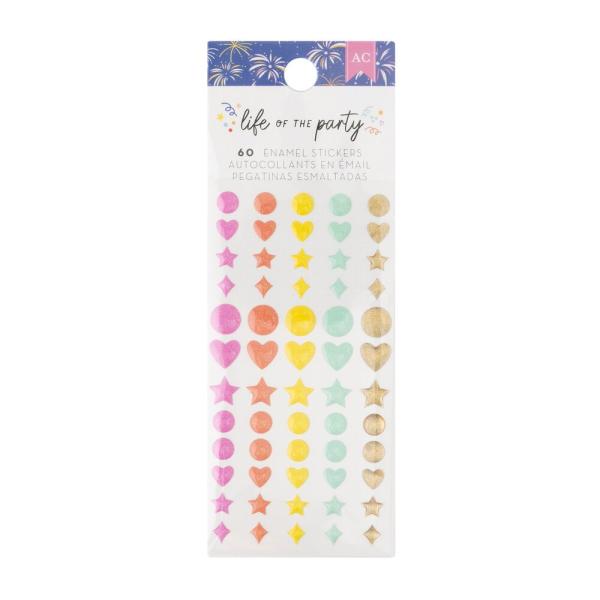 American Crafts - Enamel Dots "Iridescent Glitter" 60 Stk.