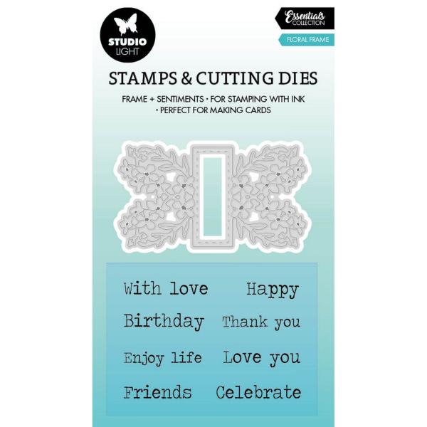 Studio Light - Stempel & Stanzschablone "Floral Frame" Stamp & Dies