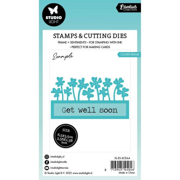 Studio Light - Stempel & Stanzschablone "Clover Frame" Stamp & Dies