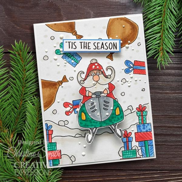 Creative Expressions - Stempelset "Santa's Coming To Town" Clear Stamps 6x8 Inch Design by Jane's Doodles