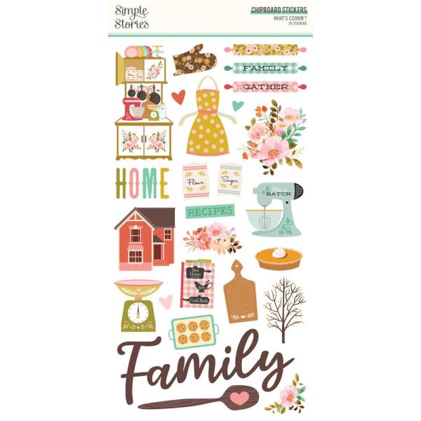 Simple Stories - Aufkleber "What's Cookin' ?" Chipboard Sticker 