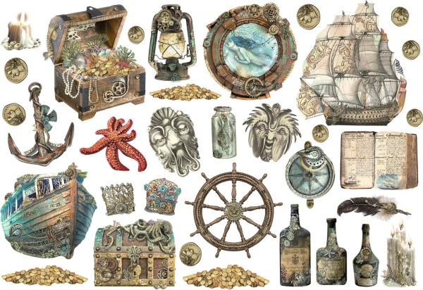 Stamperia - Stanzteile "Sea Sailing" Die Cuts Ephemera