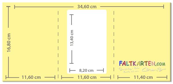 Passepartoutkarte rechteck 3-Fach DIN B6 in struktur puderblau