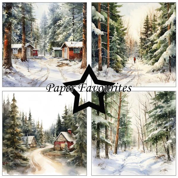 Paper Favourites - Designpapier "Winter Forest" Paper Pack 6x6 Inch - 24 Bogen