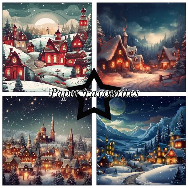 Paper Favourites - Designpapier "Winter Village" Paper Pack 12x12 Inch 8 Bogen