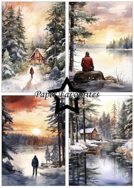 Paper Favourites - Designpapier "Winter Forest" Paper Pack A5 - 24 Bogen