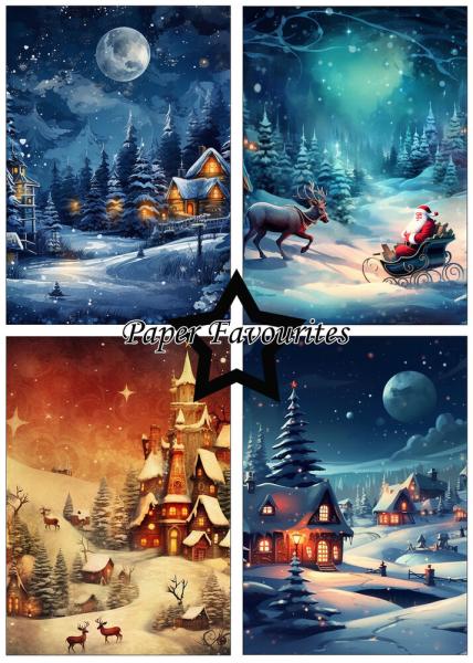 Paper Favourites - Designpapier "Winter Village" Paper Pack A5 - 24 Bogen