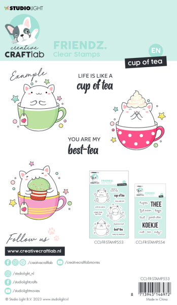 Creative Craft Lab - Studio Light - Stempelset "Cup of Tea" Clear Stamps