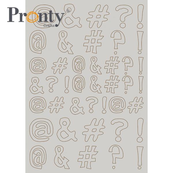 Pronty Crafts "Diacritics" Chipboard