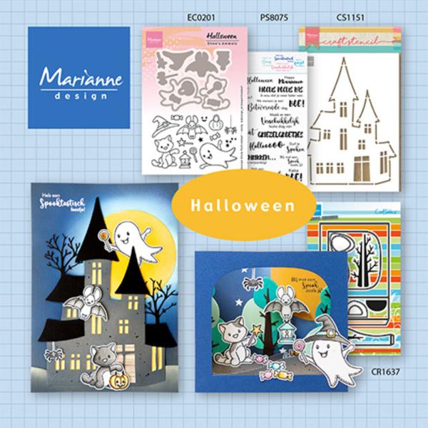 Marianne Design - Stempel & Stanzschbalone "Animals Halloween" Clear Stamps & Dies