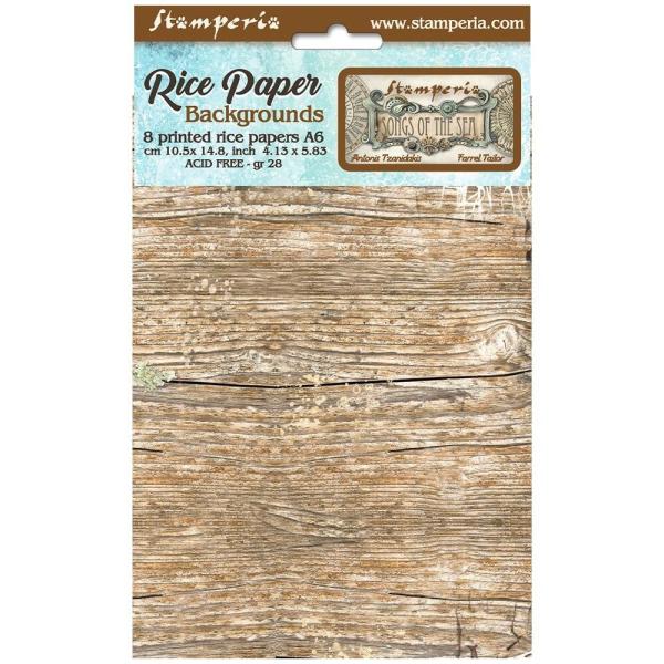 Stamperia - Decopatch Papier "Backgrounds" Decoupage A6 - 8 Bogen  