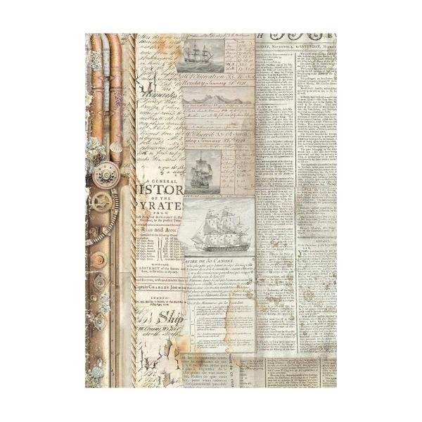 Stamperia - Decopatch Papier "Backgrounds" Decoupage A6 - 8 Bogen  