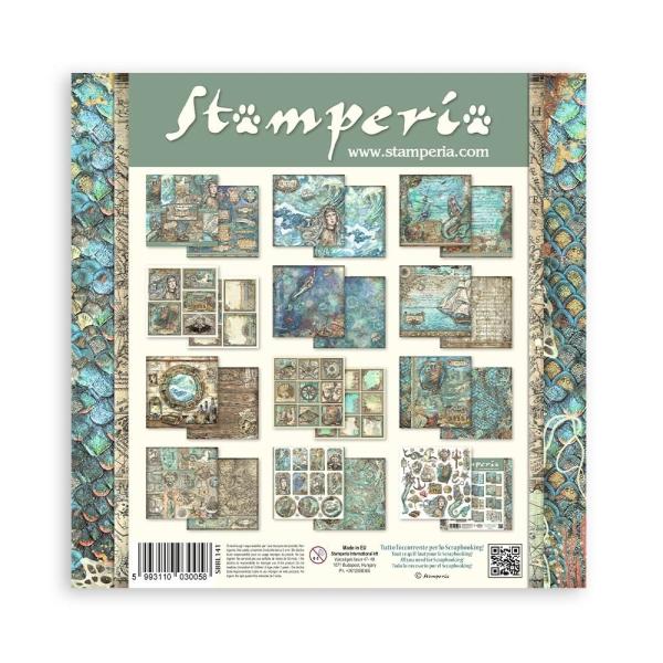 Stamperia - Designpapier "Songs of the Sea" Paper Pack 12x12 Inch - 10 Bogen