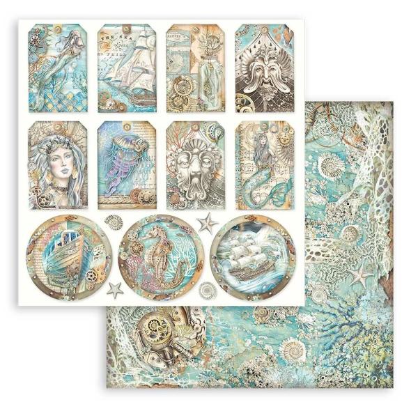 Stamperia - Designpapier "Songs of the Sea" Paper Pack 12x12 Inch - 10 Bogen