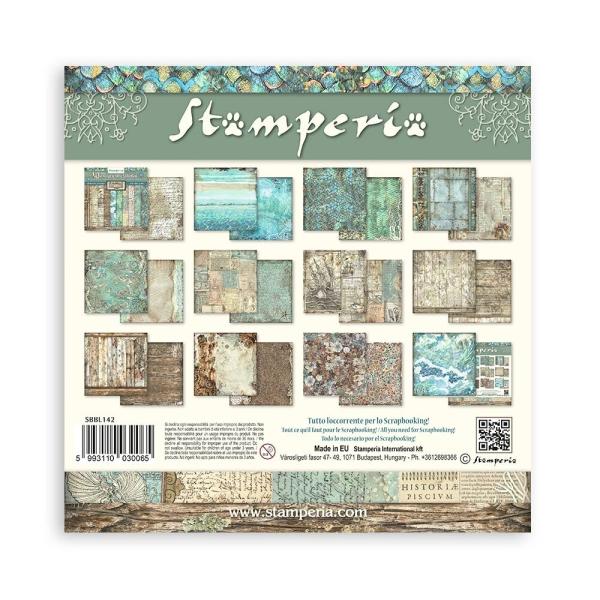 Stamperia - Designpapier "Songs of the Sea Maxi Background" Paper Pack 12x12 Inch - 10 Bogen