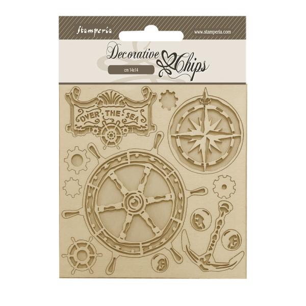 Stamperia - Holzteile 14x14 cm "Rudder" Decorative Chips