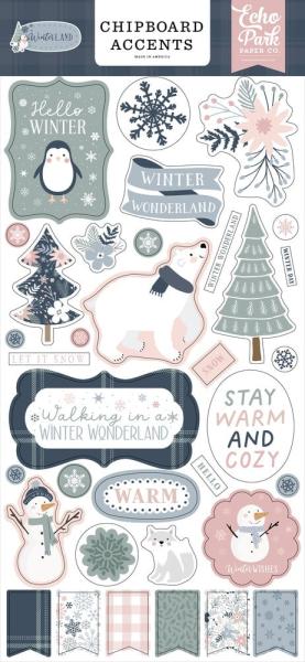 Echo Park - Sticker "Winterland" Chipboard 6x13 Inch