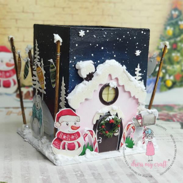 Dress My Craft - Stanzschablone "House With Snow" Dies