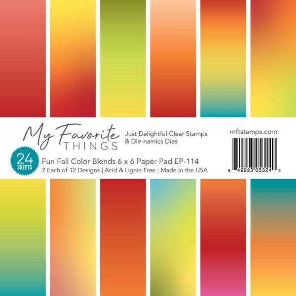 My Favorite Things - Designpapier "Fun Fall Color Blends" Paper Pad 6x6 Inch - 24 Bogen