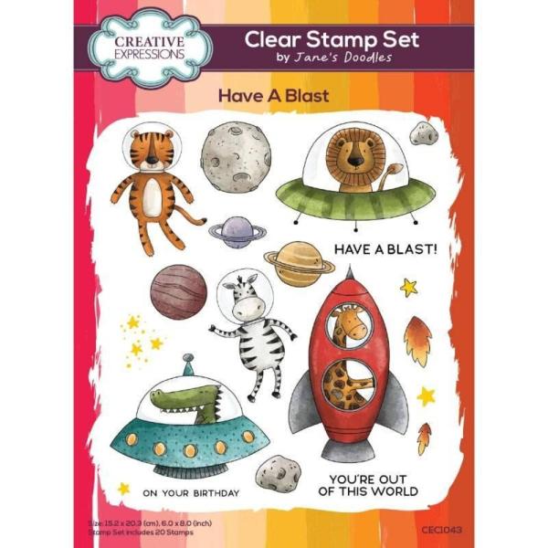 Creative Expressions - Stempelset "Have A Blast" Clear Stamps 6x8 Inch Design by Jane's Doodles