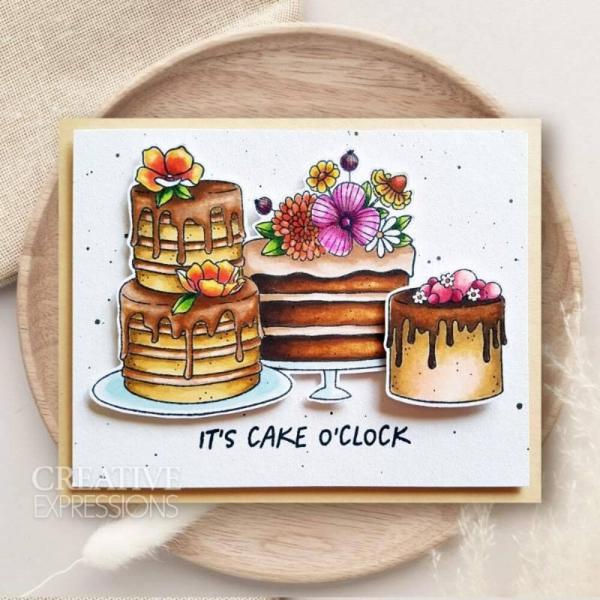 Creative Expressions - Stempelset "It's Cake O'Clock" Clear Stamps 6x8 Inch Design by Jane's Doodles