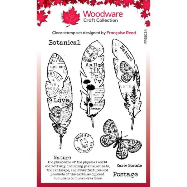 Woodware - Stempelset "Paper Feathers" Clear Stamps Design by Francoise Read