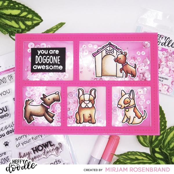 Heffy Doodle - Stempelset "Furry Friend Sentiment" Clear Stamps 