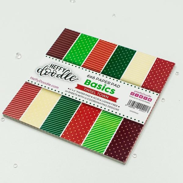 Heffy Doodle - Designpapier "Tinsel Town 6x6 Inch Paper Pad - 24 Bogen