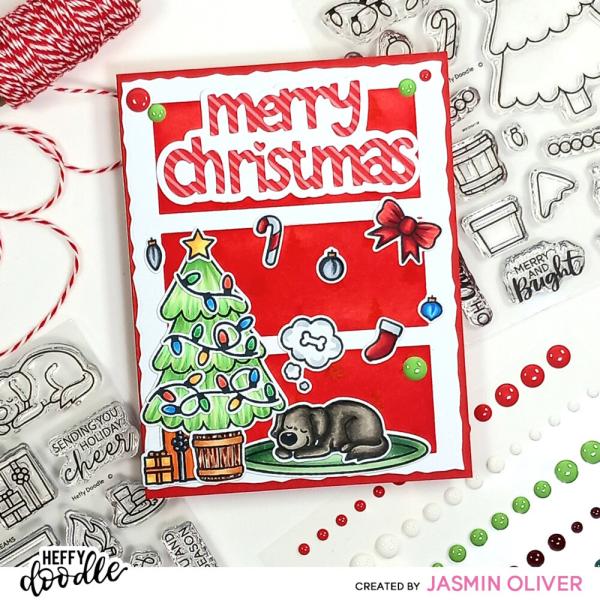 Heffy Doodle - Stempelset "Trim The Tree" Clear Stamps 