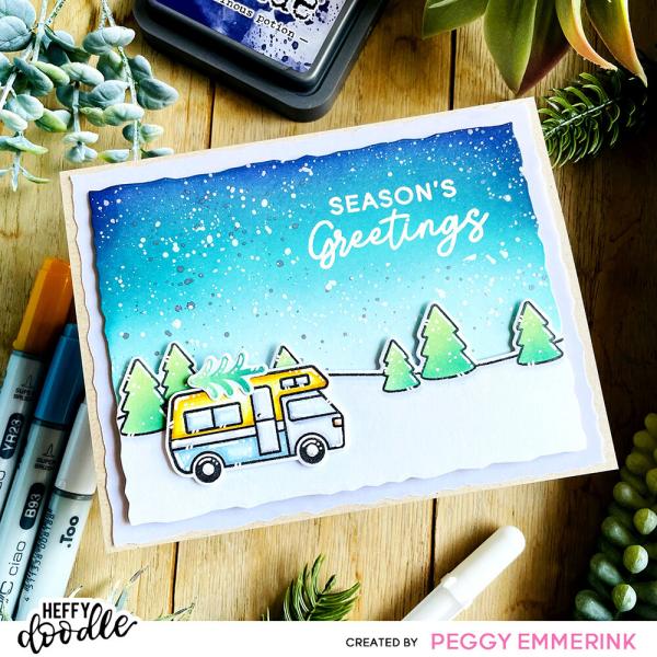 Heffy Doodle - Stempelset "Happy Holidays Sentiment" Clear Stamps