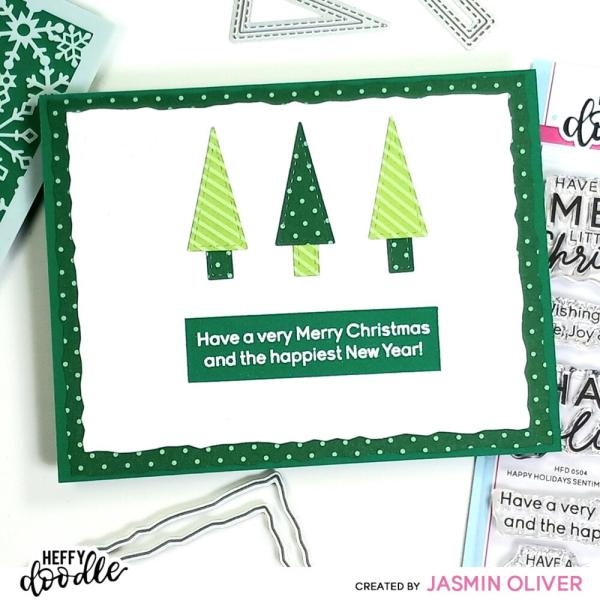 Heffy Doodle - Stempelset "Happy Holidays Sentiment" Clear Stamps