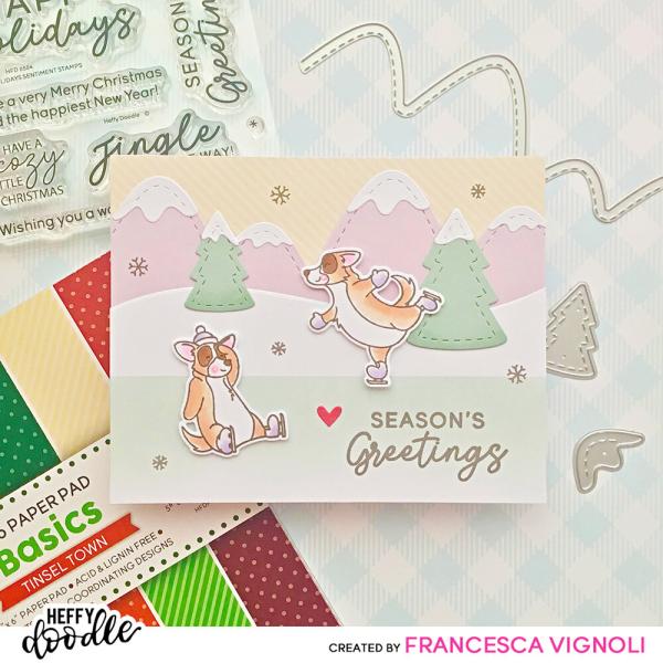 Heffy Doodle - Stempelset "Happy Holidays Sentiment" Clear Stamps